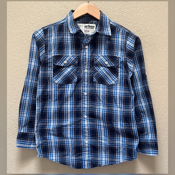 Boy Buttoned  Mix Shirts Lot of 4-Size M/L - Picture 4 of 11